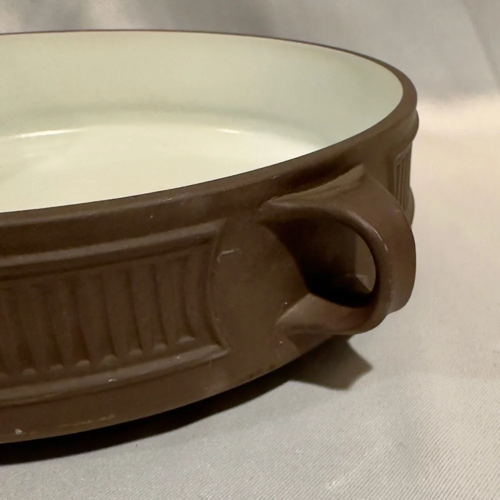 Vintage Dansk Brown Ceramic Baking Dish IHQ Designs Denmark 10.5” Diameter